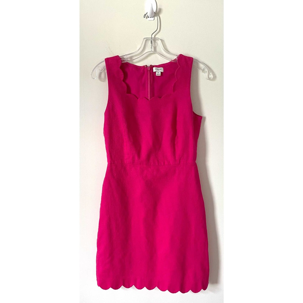 J. Crew Scalloped Sheath Mini Dress Pink Size 2